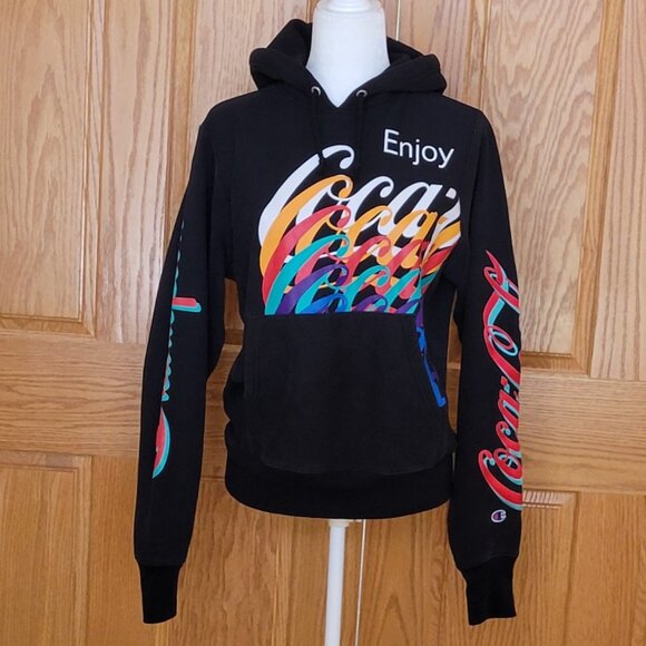 Champion and Coca Cola Collab Reverse Weave Graphic Hoodie NEW Unisex - Picture 2 of 16